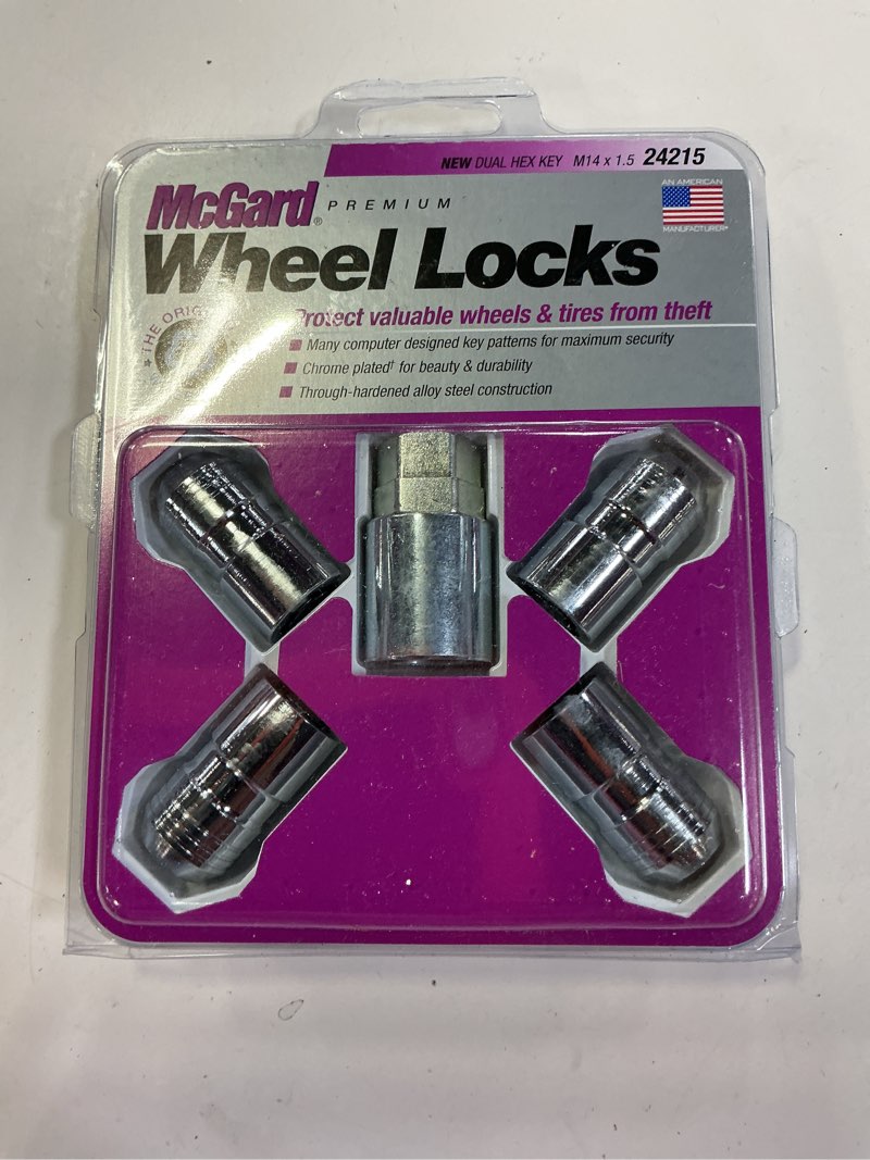 Condition photo showing Good Condition for mcgard 24215 chrome cone seat wheel locks (m14 x 1.5 thread size) - set of 4