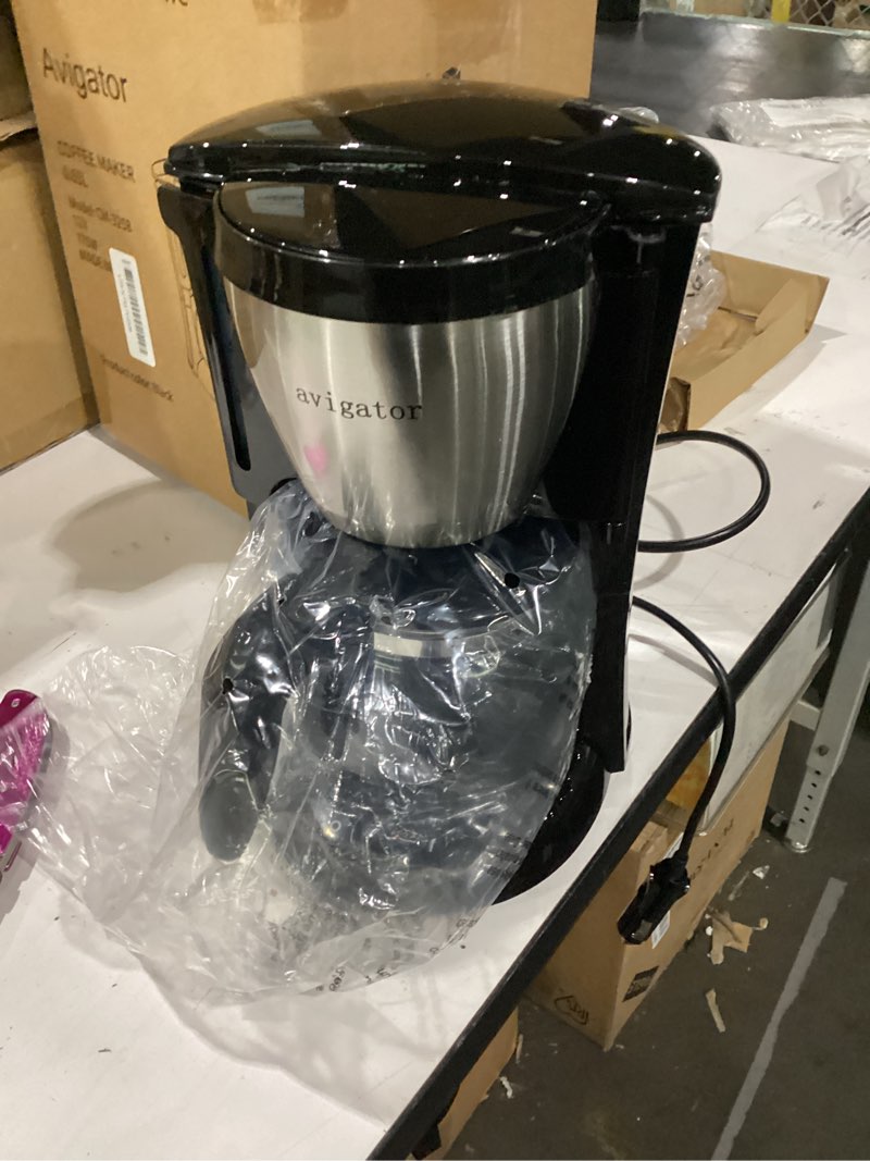 Condition photo showing Good Condition for portable coffee maker for camping, compact drip coffee maker brewer includes 22oz glass carafe, reusable powder filter for traveling, rv, office, camping silver