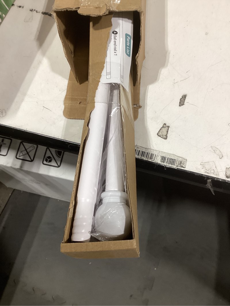 Condition photo showing Good Condition for White Curtain Rods for Windows 28 to 48 Inch, Heavy Duty Curtain Rod Set with Brackets, Decorative Adjustable Curtain Rods for Bedroom, Living Room, 5/8" Metal Drapery Rod Only 28 & 48 inch White