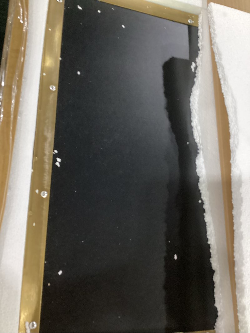 Condition photo showing New/Like New for (product may be damaged)andy star brass scalloped arched wall mirror, 20x30 brushed gold irregular bathroom mirror with curved design for vanity, powder room, fireplace, mantel, stainless steel frame, rustproof brushed gold 30\\\"l x 20\\\"wo