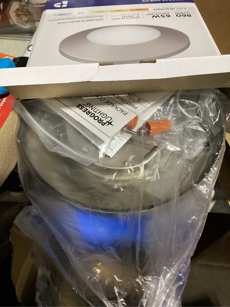 Condition photo showing Good Condition for progress lighting cct led 1-light 7.5-in brushed nickel led flush mount light energy star
