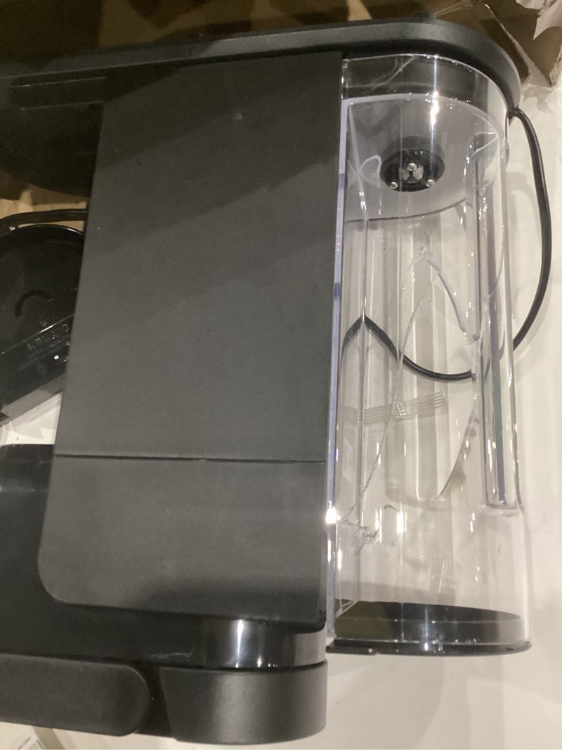 Condition photo showing As Is for keurig k-express single serve k-cup pod coffee maker, 3 brew sizes, strong button feature, 42oz removable reservoir, black