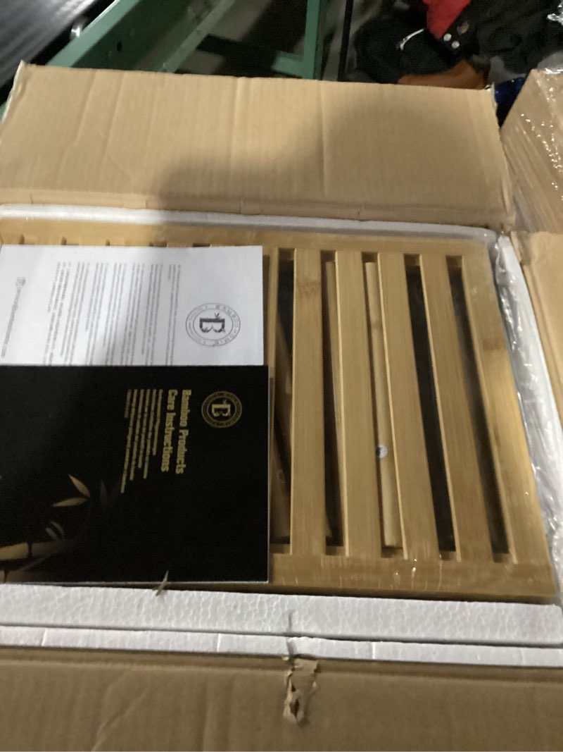 Condition photo showing Good Condition for Laundry Hampers 3 Section, Laundry Sorter with Removable Shelf and Pull-Out Bags, Clothes Hampers with Wheels Rolling Cart Basket for Laundry Room Bathroom, 3 x 40 L (Black White Gray)