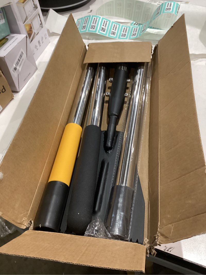 Condition photo showing New/Like New for Ice Scraper for Driveway, Saw-Tooth Ice Chopper for Driveway, Heavy Duty Jagged Scraper with 61 Inch Long Handle, All Steel Thick Blade Snow Breaking Ice Remover Tool for Sidewalk, Walkway, Roads
