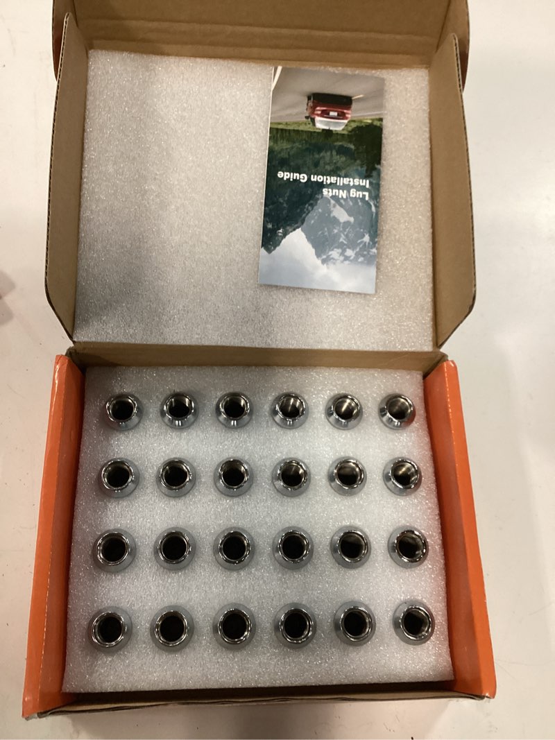 Condition photo showing New/Like New for tirol 24pcs m14x1.5 lug nuts, compatible 2015-2021 suburban, 2000-2021 silverado 1500 sierra 1500, 2001-2020 yukon, one-piece design factory acorn wheel lugnuts - 1.8" height 3/4" hex