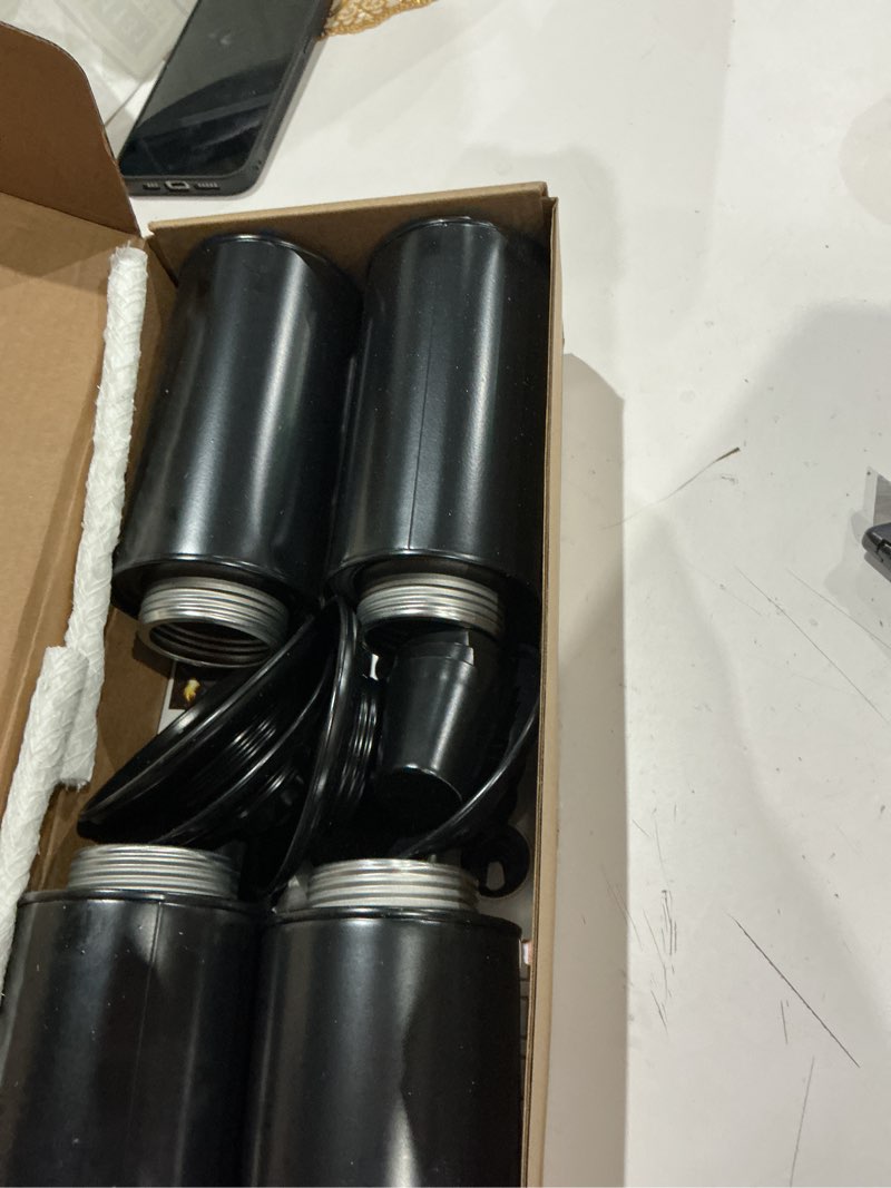 Condition photo showing Good Condition for torch replacement canisters 16oz, 4 pack bamboo lantern refillable torches, decorative torch canister replacement for yard, patio, deck, garden, party, landscape (16oz-4pcs)