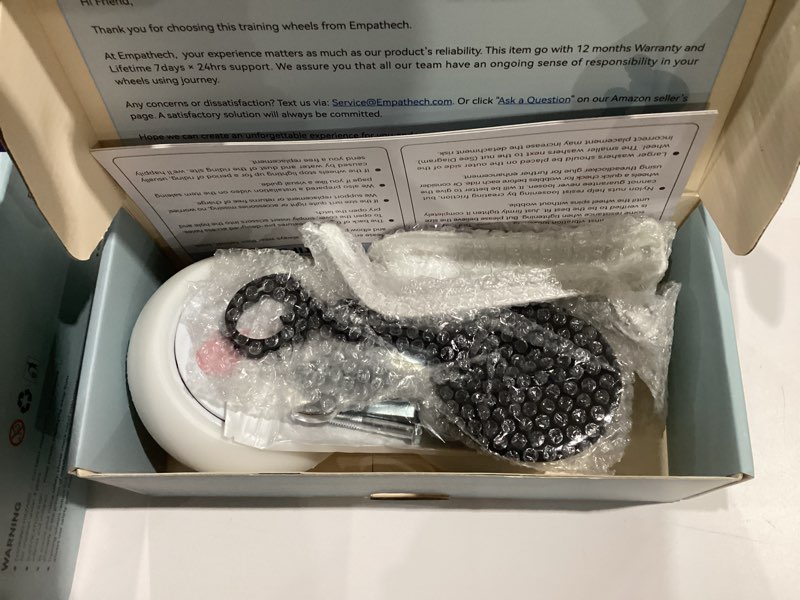 Condition photo showing New/Like New for Training Wheels for 12 inch Bike, Safety Max—High-Strength Steel with Anti-Tip Design, Long-Lasting Light Up Bicycle Training Wheels for Kids Bike, Fits 12'' Single-Speed Only, Pink Sakura Pink