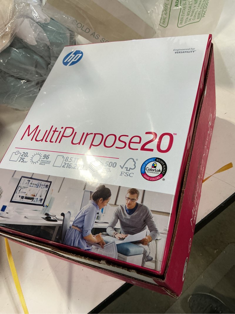 Condition photo showing New/Like New for hp printer paper | 8.5 x 11 paper | multipurpose 20 lb | 3 ream case - 1500 sheets | 96 bright | made in usa - fsc certified | 112530c 3 ream | 1500 sheets letter (8.5 x 11)