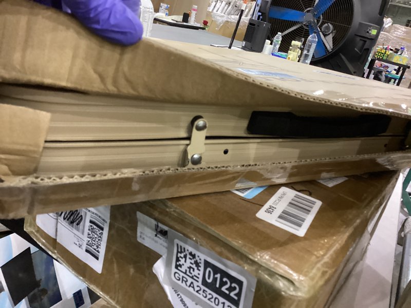 Condition photo showing As Is for Byliable Folding Table 3FT Camping Table 2 Adjustable Height Lightweight Portable Aluminum Mini Fold