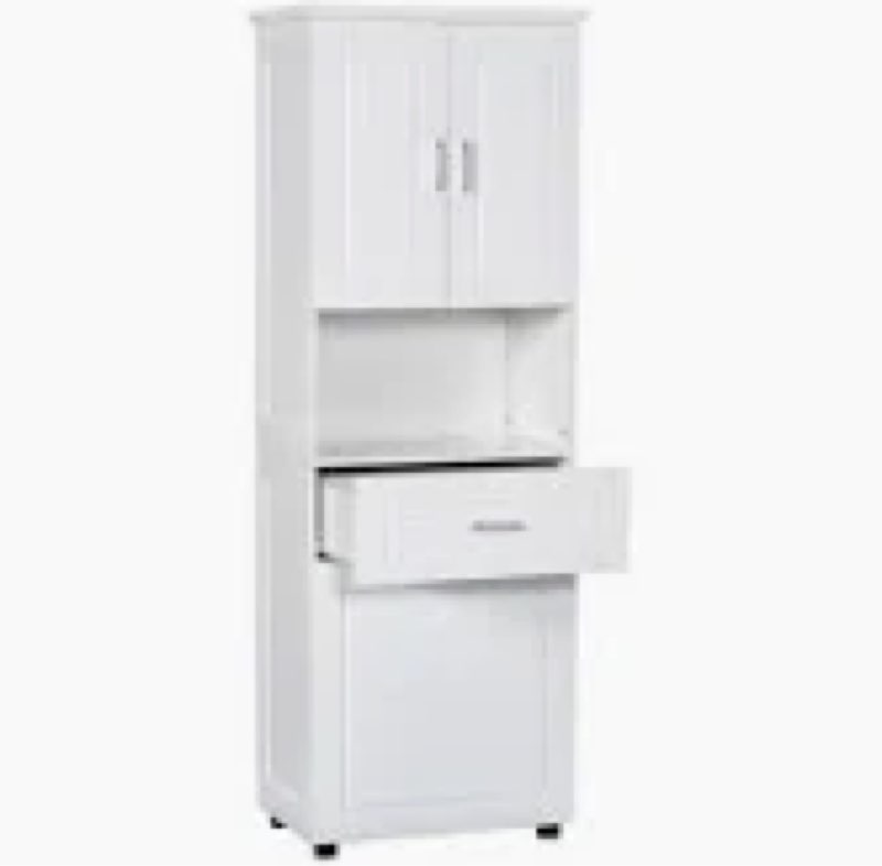 yasira 69.92'' tall bathroom cabinet with laundry basket