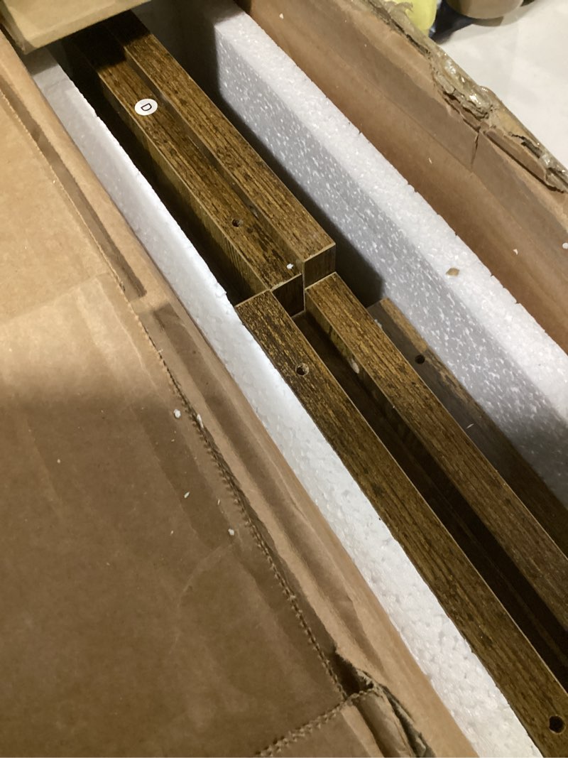 Condition photo showing New/Like New for wopitues wood floating shelves set of 6, shelves for wall decor, farmhouse shelf for bedroom, bathroom storage shelves, book shelves for living room - rustic brown 16.5 inch rustic brown