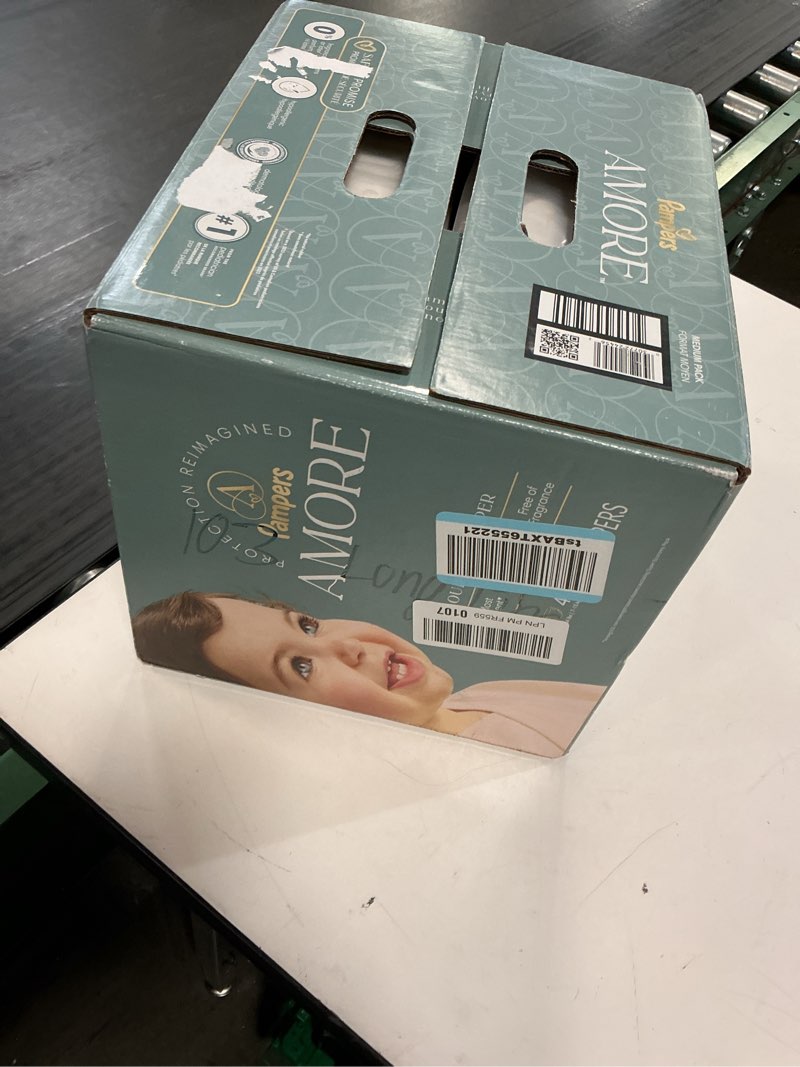 Condition photo showing New/Like New for pampers amore, size 4 (15-34 lbs), 108 count, our best diaper – hypoallergenic & fragrance free, up to 100% leakproof, soft as cashmere size 4 108