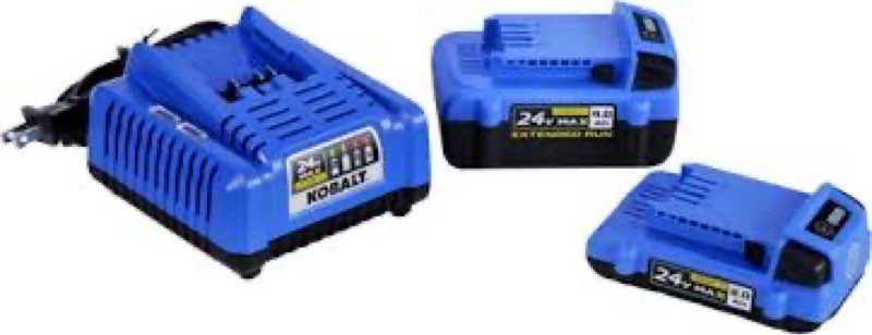 kobalt 24v max battery with charger