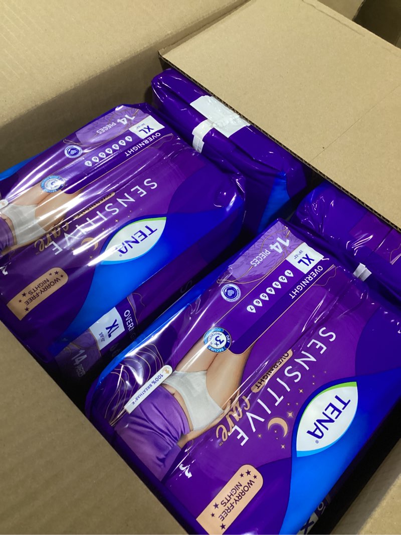 Condition photo showing Good Condition for tena sensitive care incontinence underwear for women - overnight absorbency - xl - 56ct