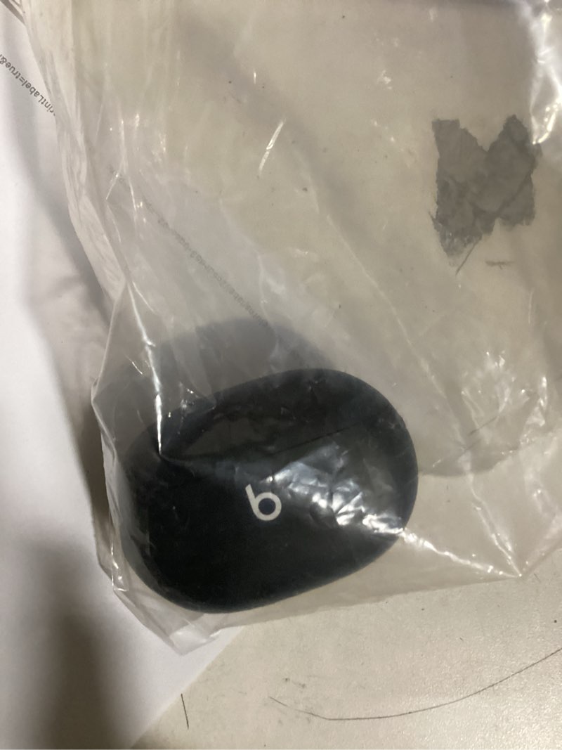 Condition photo showing As Is for beats studio buds - true wireless noise cancelling earbuds - compatible with apple & android, built-in microphone, ipx4 rating, sweat resistant earphones, class 1 bluetooth headphones - black black studio buds without applecare+