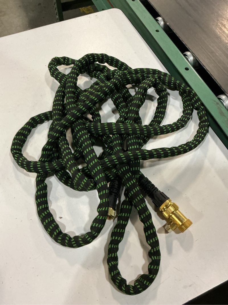 Condition photo showing As Is for flex-able hose xtreme 1-in x 50-ft kink free woven green hose