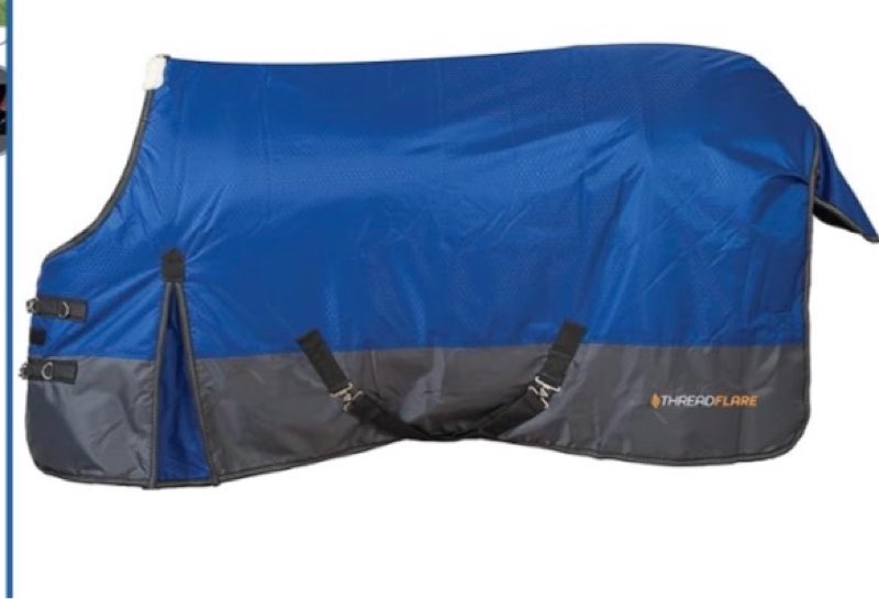 Weaver Leather Turnout Horse Blanket, Threadflare, 600D, Dazzing Blue 78"