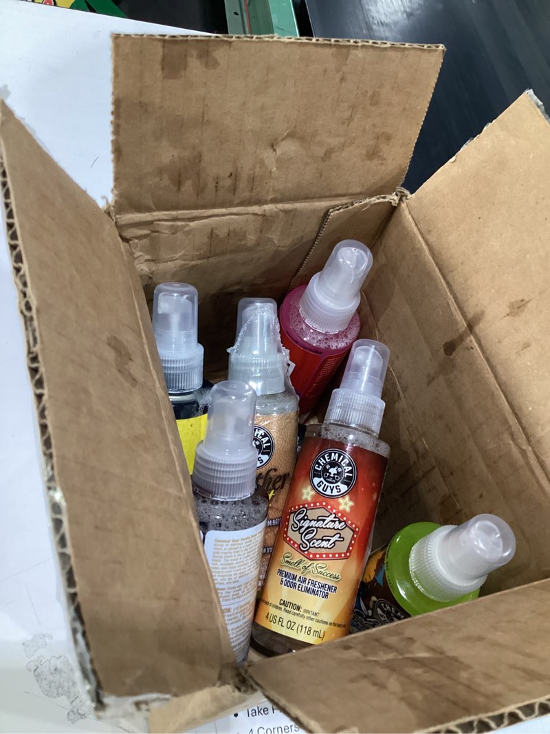 Condition photo showing Good Condition for chemical guys air_304_04 the scent-sational sample kit, great for cars, trucks, suvs, rvs, home, office & more (4 fl oz) (8 items) 4 fl oz (pack of 8) scent-sational sample kit