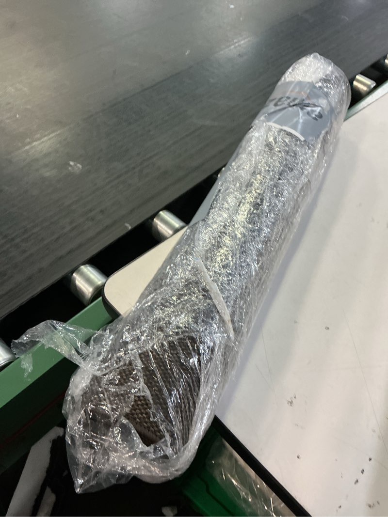 Condition photo showing Good Condition for Color&Geometry Door Mat 2'4"x8' Runner Rug with Rubber Backing, Non Slip Washable Hallway Rug, Carpet Runners for Hallway Living Room Bedroom, Brown (Rolled-up NO Creases) Brown 2'4" x 8' (Rectangular)