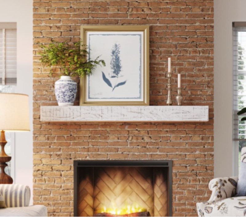 Cottage Fireplace Mantel Shelf INCOMPLETE