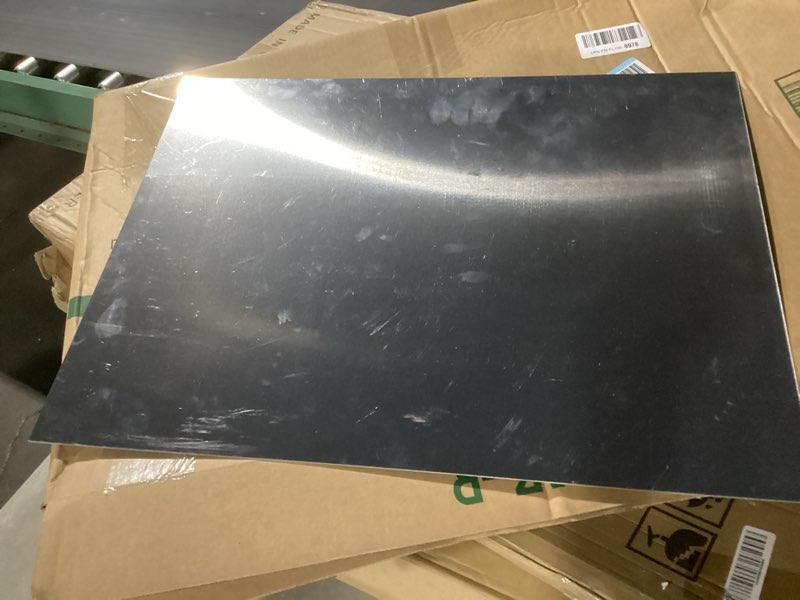 Condition photo showing As Is for 5052 aluminum sheet metal 18" x 24" aluminum plate 1/16 (0.06'') inch thickness rectangle metal panels for industry crafting handcraft diy projects(1 pcs) 1 18" x 24"