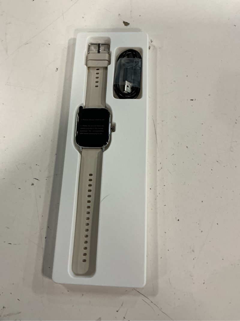 Condition photo showing Good Condition for smart watch for women men- answer/make call, 2025 ip68 waterproof fitness step sleep tracker watch with monitor activity counter smartwatch for andriod iphone ios samsung compatible starlight 1.91