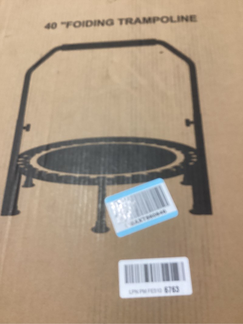 40"/48" Foldable Mini Trampoline Load 330lbs,Portable Exercise Rebounder Trampoline with Adjustable 