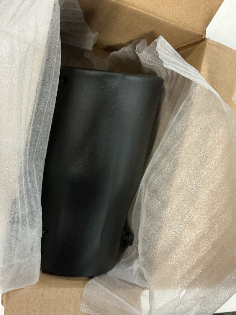 Condition photo showing Good Condition for TriTrust Exhaust Tip, 2-2.75 inch inlet adjustable, Fit 2''/2.25''/2.5''/2.75'' Outer diameter Tailpipe, 3.5''Outlet 6''Long Muffler Tip, Black Powder Coated Stainless Steel Tail Tip