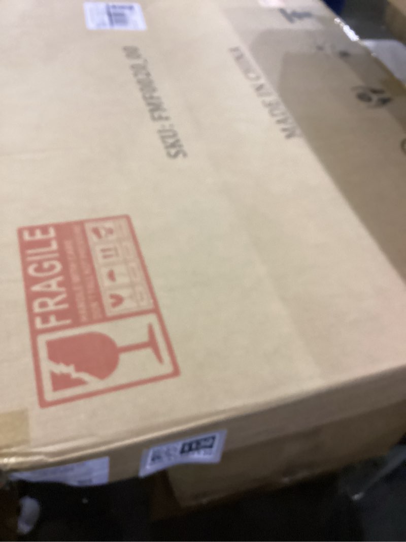 Pocetry 36"x24" Frameless Oval Bathroom Mirror, Beveled Vanity Mirror with Support Back Panel, Moder