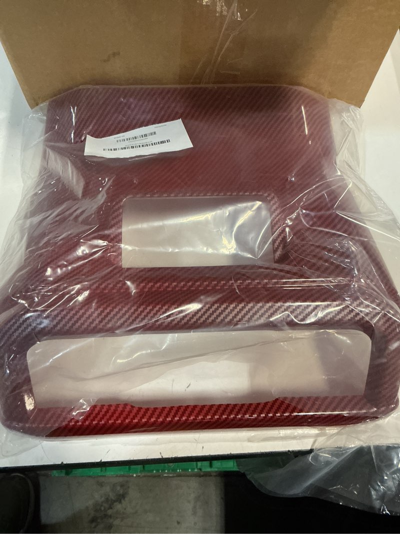 Condition photo showing New/Like New for Savadicar Red Carbon Fiber Interior Accessories - Rear Center Console Panel Trim Cover for Ford F150 (2021-present) - Premium Texture Interior Decor Upgrade Option, 1 PCs