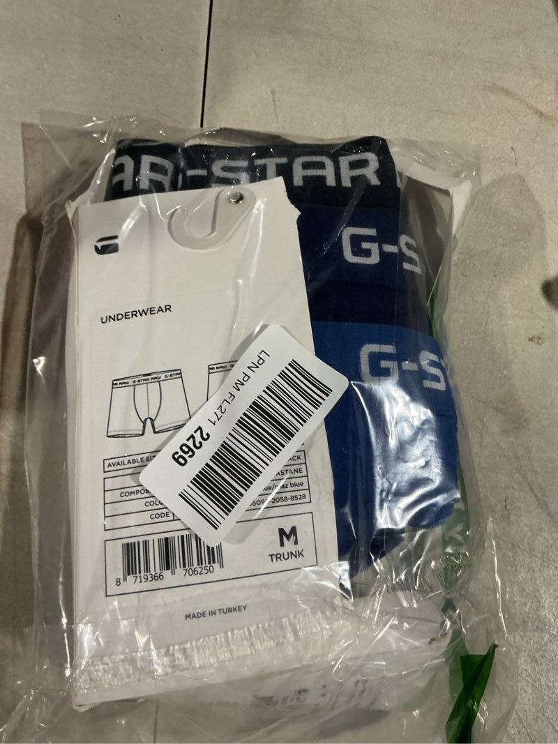 Condition photo showing Good Condition for g-star raw men's classic trunk 3 pack medium light nassau blue/imperial blue/mazarine blue