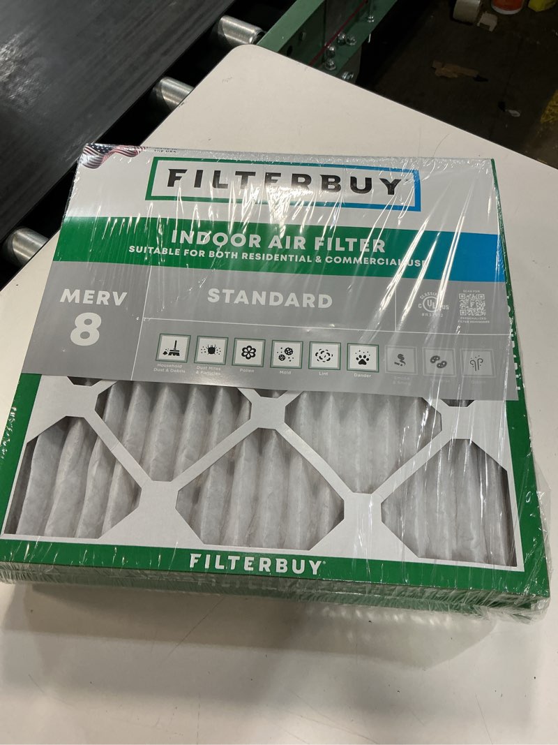 Condition photo showing New/Like New for filterbuy 16x16x1 air filter merv 8 dust & allergy defense (4-pack) | electrostatic pleated hvac ac furnace filters replacement, made in usa (actual size: 15.75 x 15.75 x 0.75)