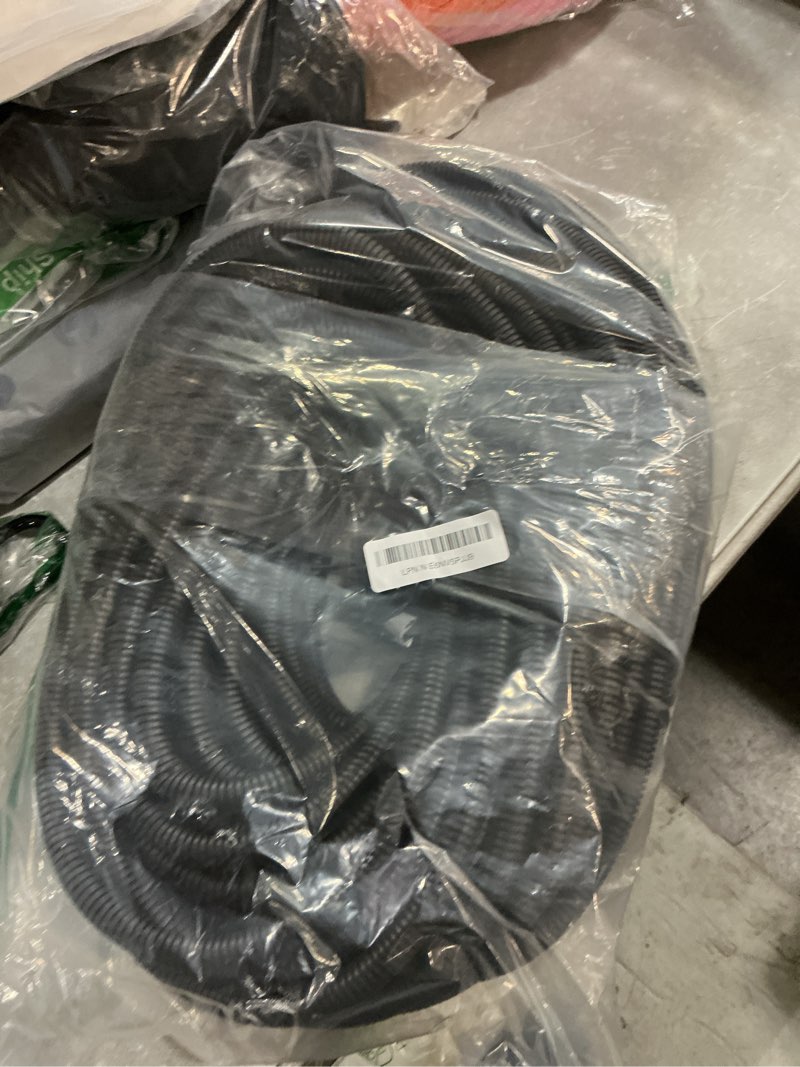 Condition photo showing As Is for 120 ft wire loom 1/2 inch, split wire loom tubing wire conduit, wire protector tubing – black 1/2" x 120ft-black