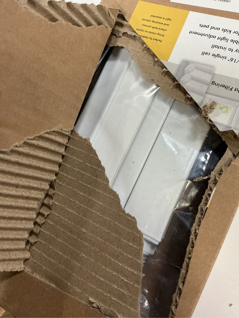 Condition photo showing Good Condition for top down bottom up cellular shades cordless light filtering energy saving honeycomb blinds, for windows size (24" w × 48" h) colour (white - light filtering) white - light filtering 24" w × 48" h