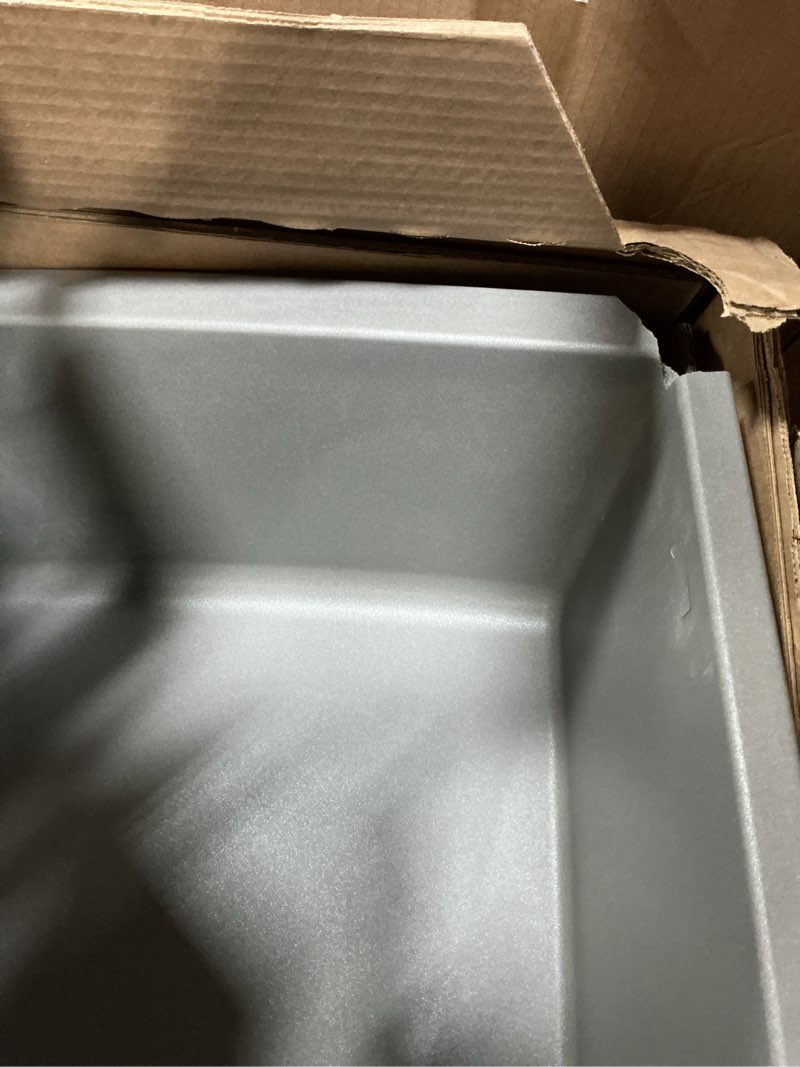 Condition photo showing As Is for Blanco 441770 Diamond Super Single Bowl Sink, Metallic Gray