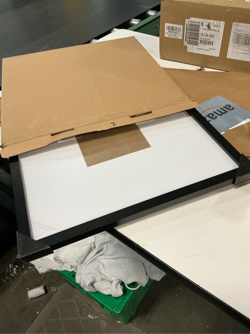 Condition photo showing Good Condition for 16x16 picture frame black solid wood 6x6in pictures frame with white mat or 16x16in photo frame wall home decoration (f22b1616w66) black 16x16 with mat 6x6