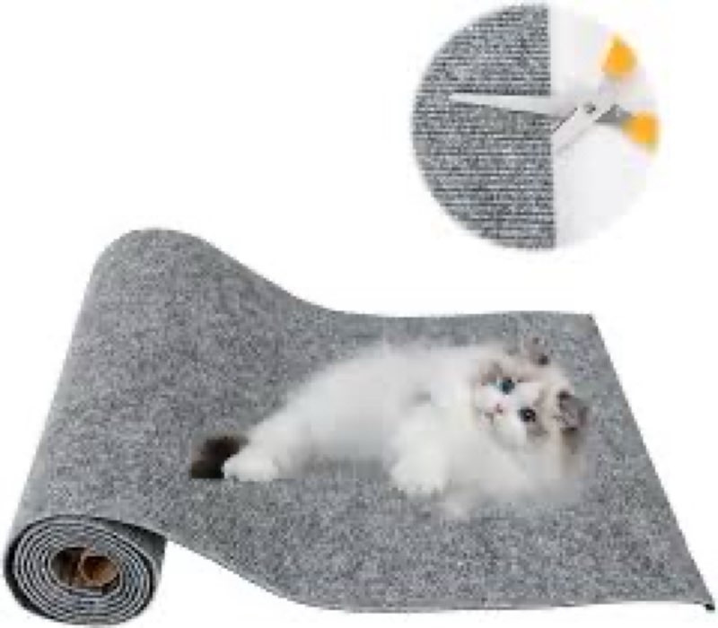 Cat Scratch Mat 5Pack,39.3"x15.7" Cat Scratching Mat Self-Adhesive Carpet Mat Trimmable, Cat Wall Sh