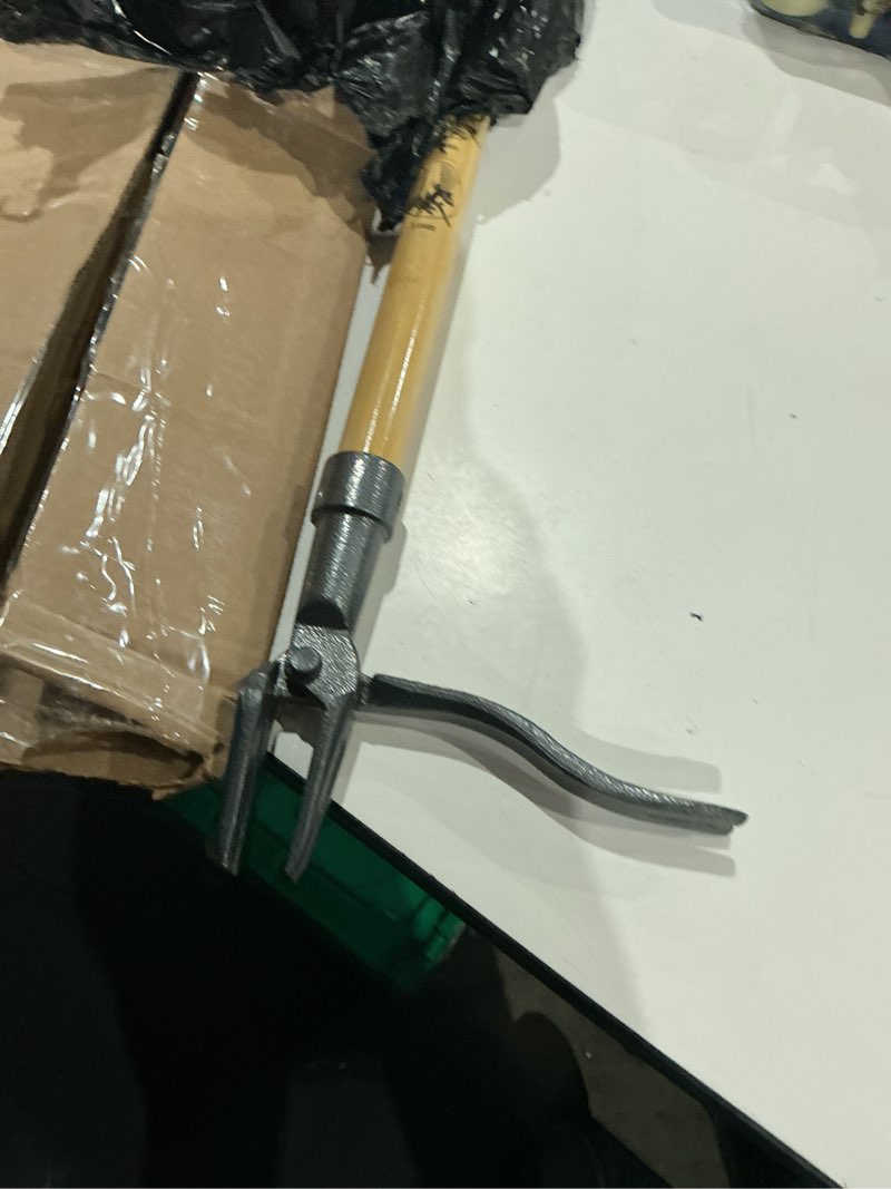 Condition photo showing Good Condition for long handle weeder stand up tool with 4-claw steel head removable 3-section pole for easy weed removal
