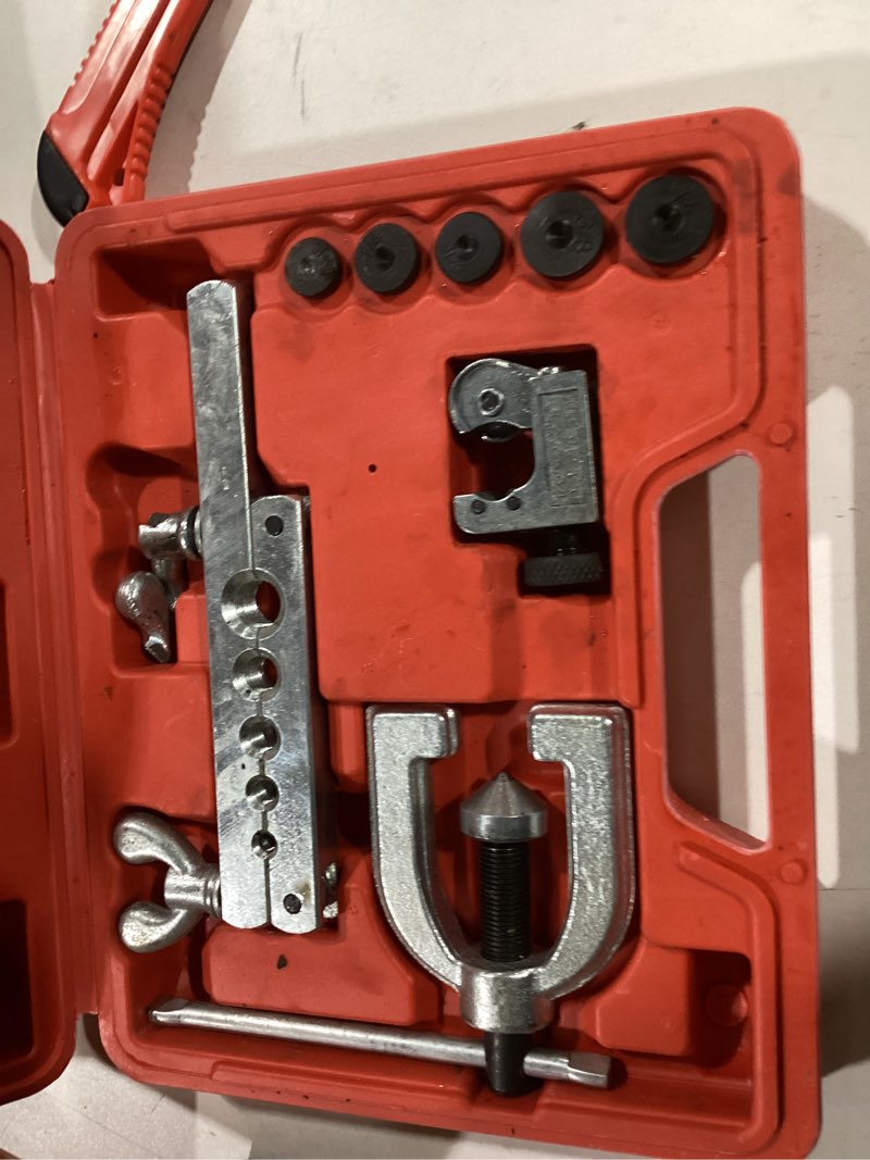Thorstone Double & Single Flaring Tool Kit for Brake Line and Brass Tubing Tool with Extra Adapters,