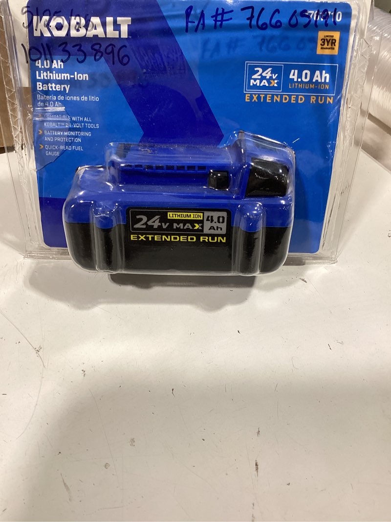 Condition photo showing Good Condition for kobalt 24-v lithium battery (4 ah)