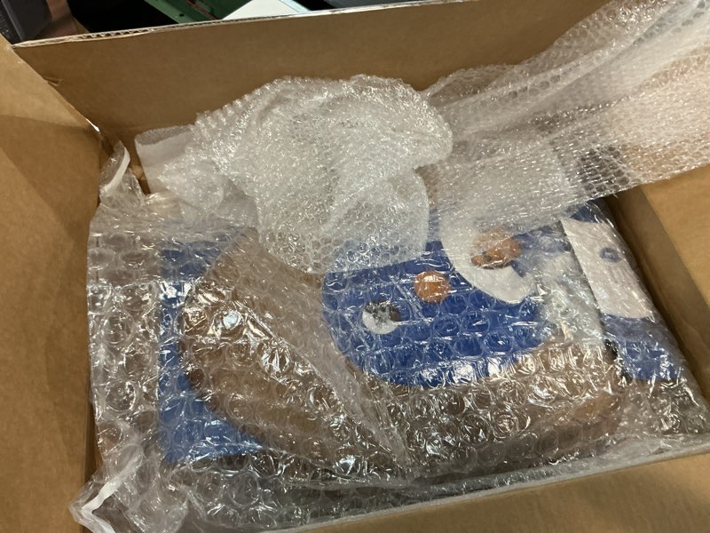 Condition photo showing New/Like New for Mayfair Natural Oak Veneer Toilet Seat with Chrome Hinges, Elongated, Wood