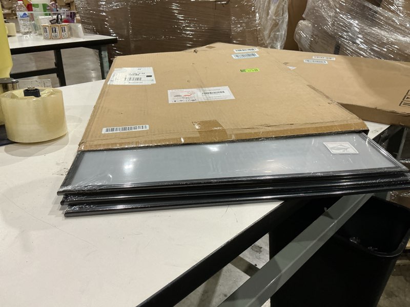 Condition photo showing As Is for upsimples 18x24 picture frame black 3 pack, scratch-proof poster frames 18 x 24 for photo gallery - slide-in strips, horizontal or vertical wall mounting black 18x24