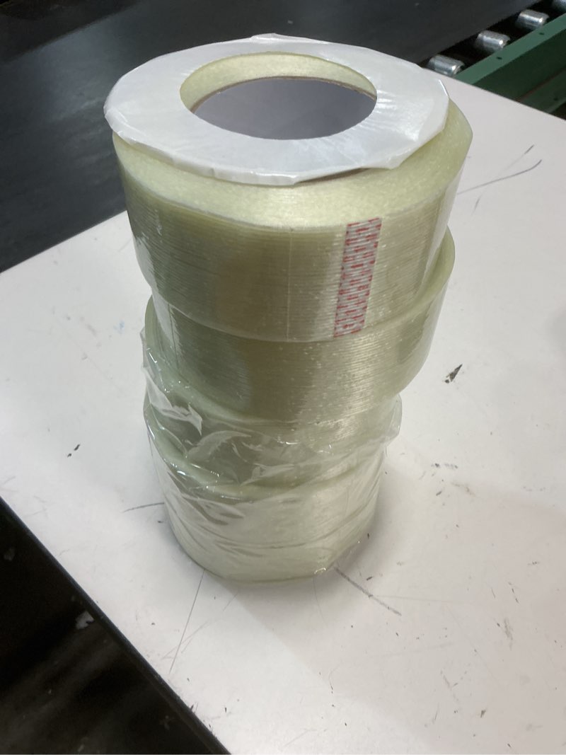 Condition photo showing Good Condition for valley'syumiao 6 pack mono filament strapping tape, 2 in×60yds, reinforced strapping fiberglass packing, clear heavy duty wearproof tape, extra thickness 5.5 mils 2" × 60 yds × 6 rolls, 360yards(1080ft?