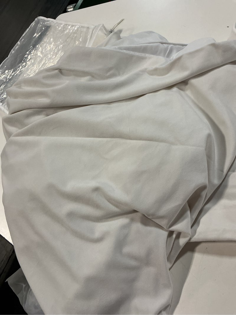 Condition photo showing Good Condition for drapifytex thermal insulated blackout 96 inches long curtain, pinch pleated solid velvet room darkening 100 inch width drape for bedroom and living room (cashmere,1 panel)
