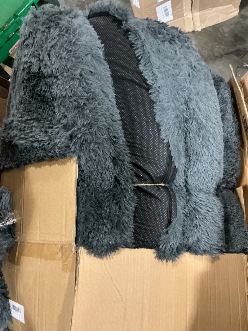 Condition photo showing As Is for eheyciga foldable human dog bed, 72"x44"x11" orthopedic memory foam human sized dog bed, waterproof pet bed for people, faux fur pet couch for adult with non-slip bottom, dark grey 72x44x11(folded 44x36) dark grey