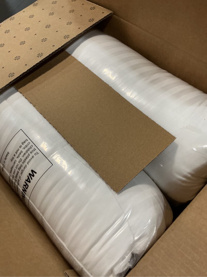 Condition photo showing New/Like New for beckham hotel collection bed pillows standard/queen size set of 2 - original soft down alternative pillow for sleeping - soft support for back, stomach or side sleepers queen / standard white