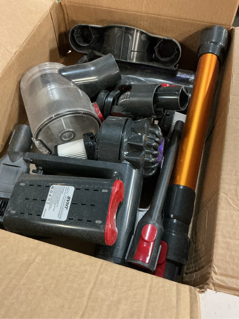 Condition photo showing As Is for cordless vacuum cleaner, 450w 40kpa vacuum cleaners for home, 45mins lightweight stick vacuum with advanced green light tech, rechargeable battery vacuum for carpet,pet hair,hardwood floor gold