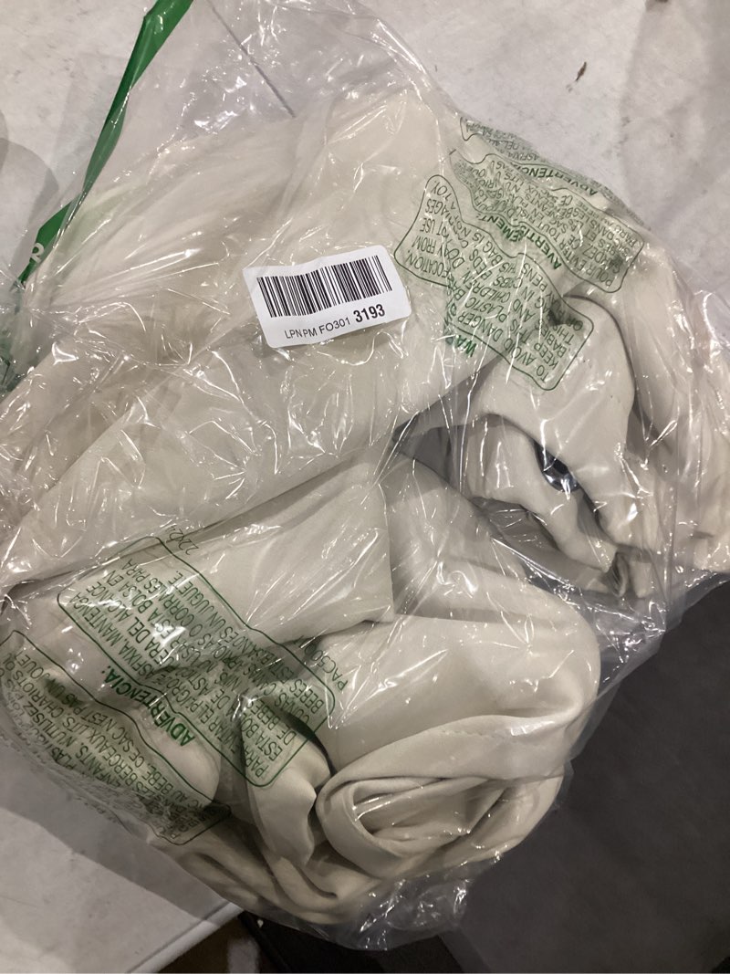 Condition photo showing Good Condition for Sanceor 20ft Ivory Extra Long Curtains with Soft Texture,Grommet Top Decorative Drapes Privacy for 2 Story House,Great Room, High Ceiling (1 Panel,52 x 240 Inch) Ivory 52"W x 240"L (Pack of 1)