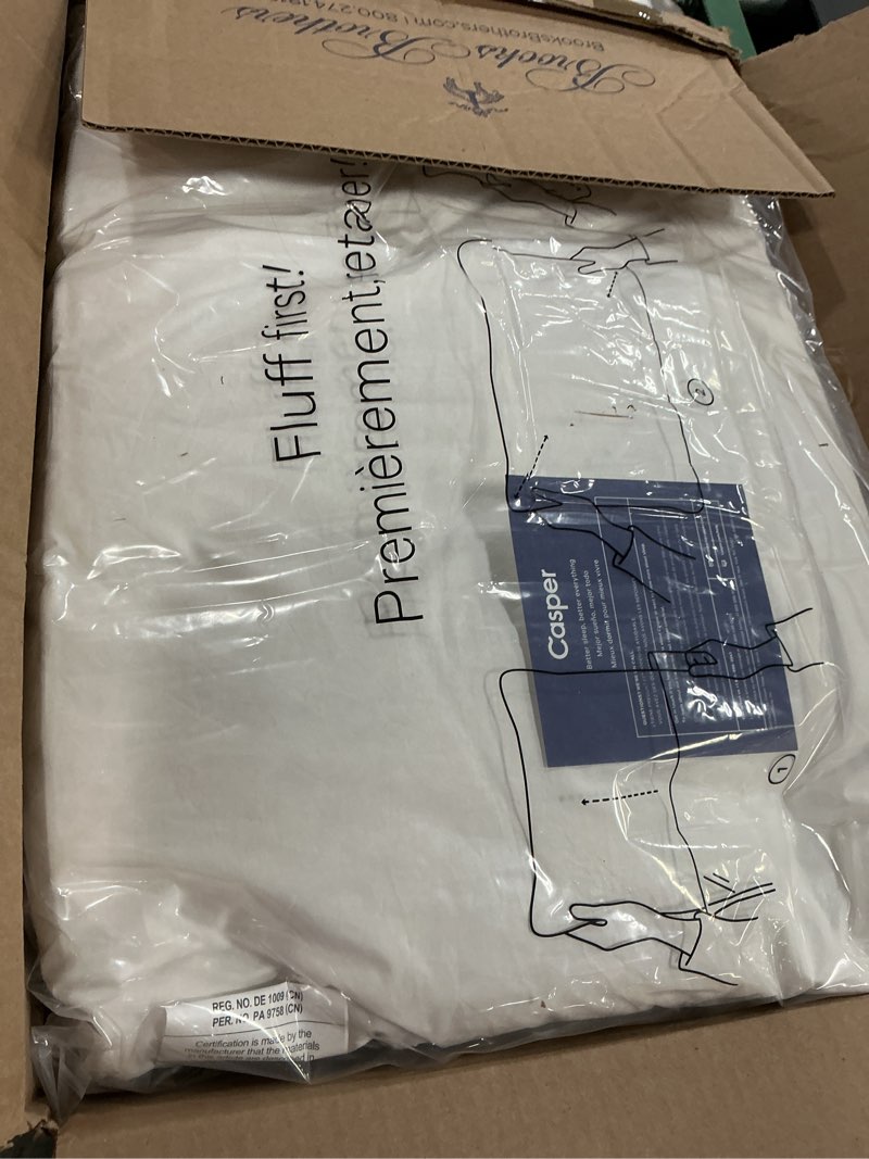 Condition photo showing As Is for Casper Sleep Down Pillow for Sleeping, Standard, White Standard Single Pack