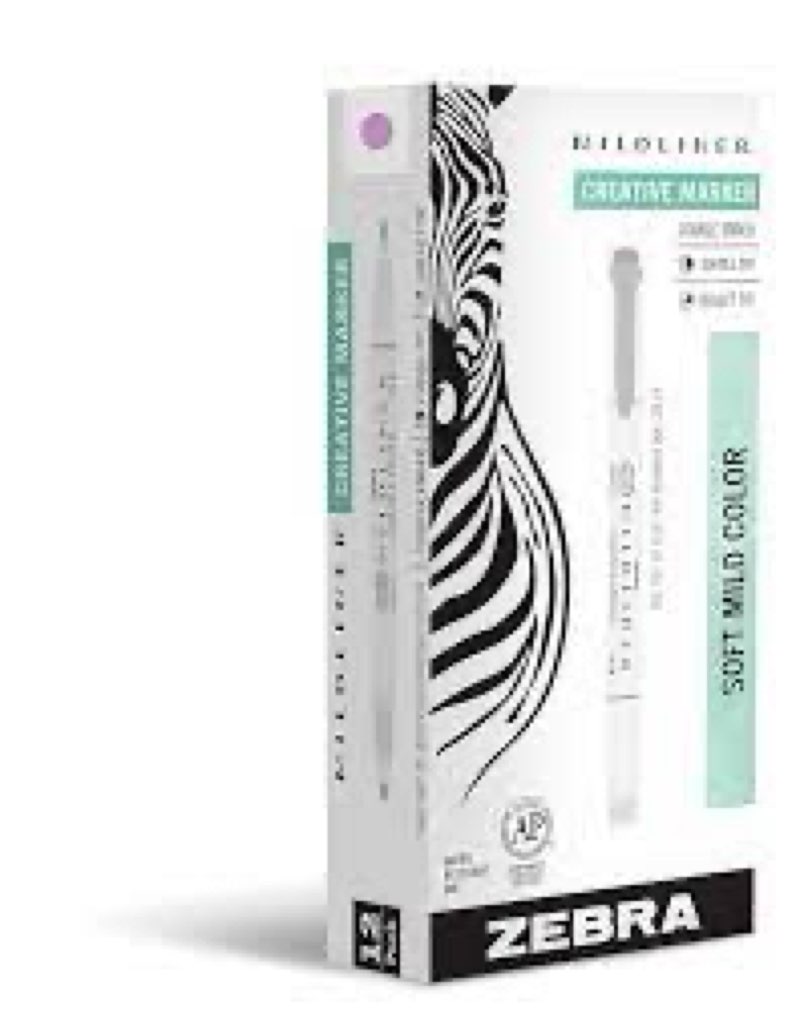 ( Pack of 5 ) Zebra Pen Mildliner Double-Ended Highlighter  Broad and Fine Point Tips, Ideal for Bible Highlighting, No Bleed 12 pens 